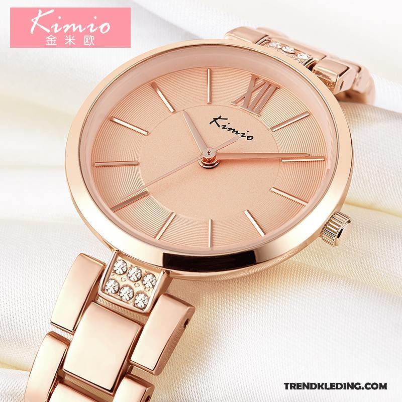 Horloge Dames Trend Ketting Moeder Elegante Meisje Verjaardagscadeau Roze Goud Beige