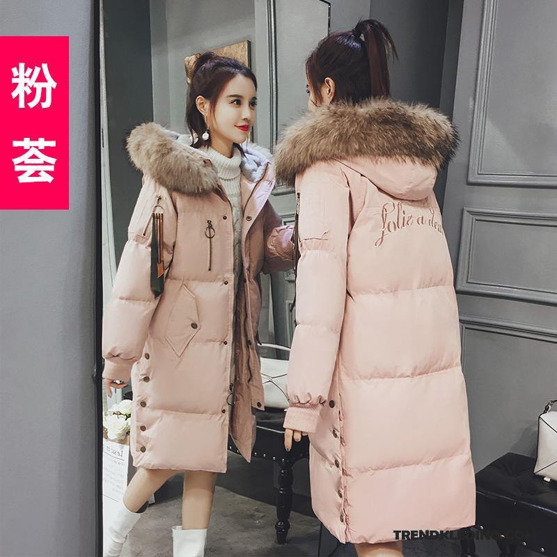 Katoenen Jas Dames Winter Kleding 2018 Lang Trend Roze