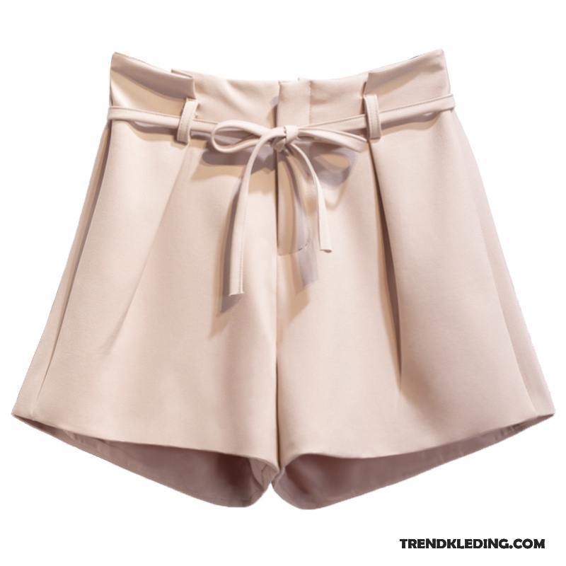Korte Broek Dames Dunne Bovenkleding Voorjaar Student Zomer Hete Broek Abrikoos Kleur