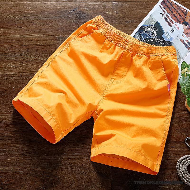 Korte Broek Heren Losse Lovers Zomer Trend Casual Broek Mannelijk Zandkleur Geel Oranje