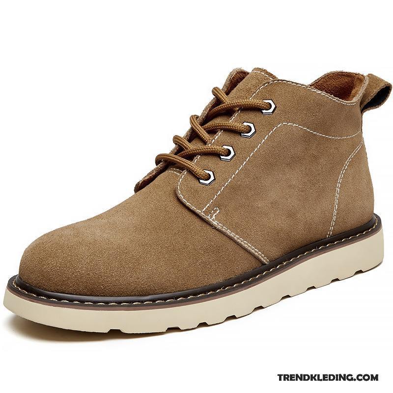 Laarzen Heren Pluche Schoenen Vintage Martin Laarzen Winter Mannen Bruine