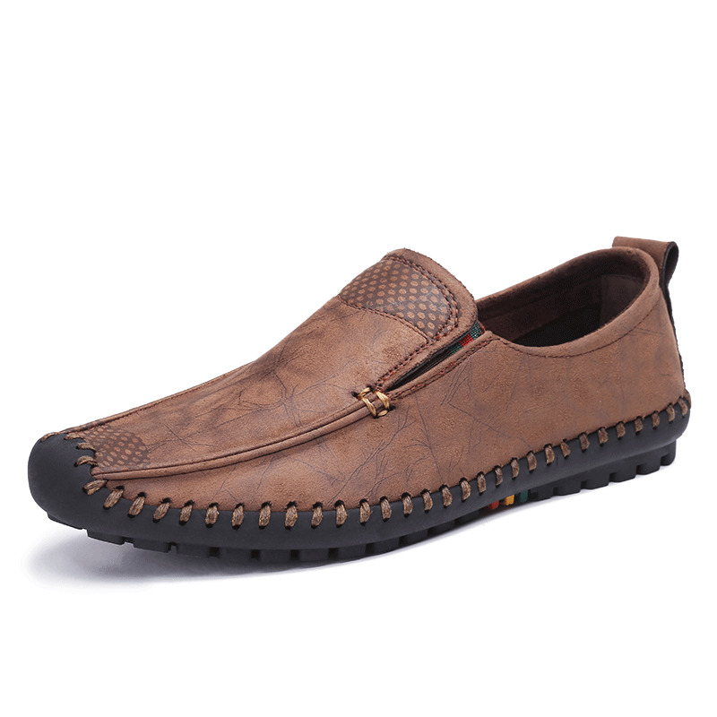 Mocassins Heren Chauffeurs Schoenen Mannen Bootschoenen Ademende Textiel Casual Bruine