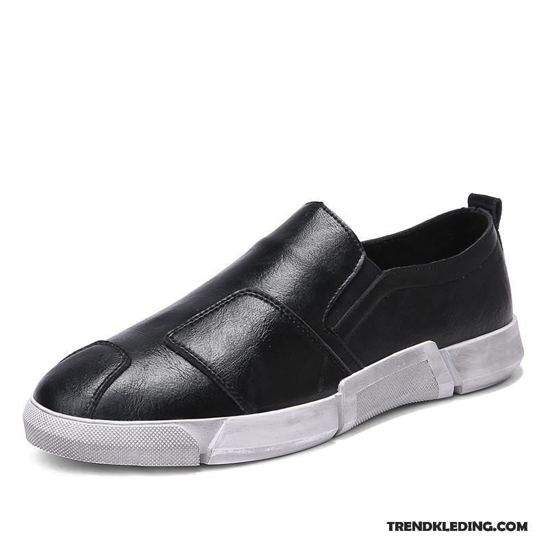 Mocassins Heren Mannen Skateboard Schoenen 2018 Alle Wedstrijden Casual Slip On Zwart