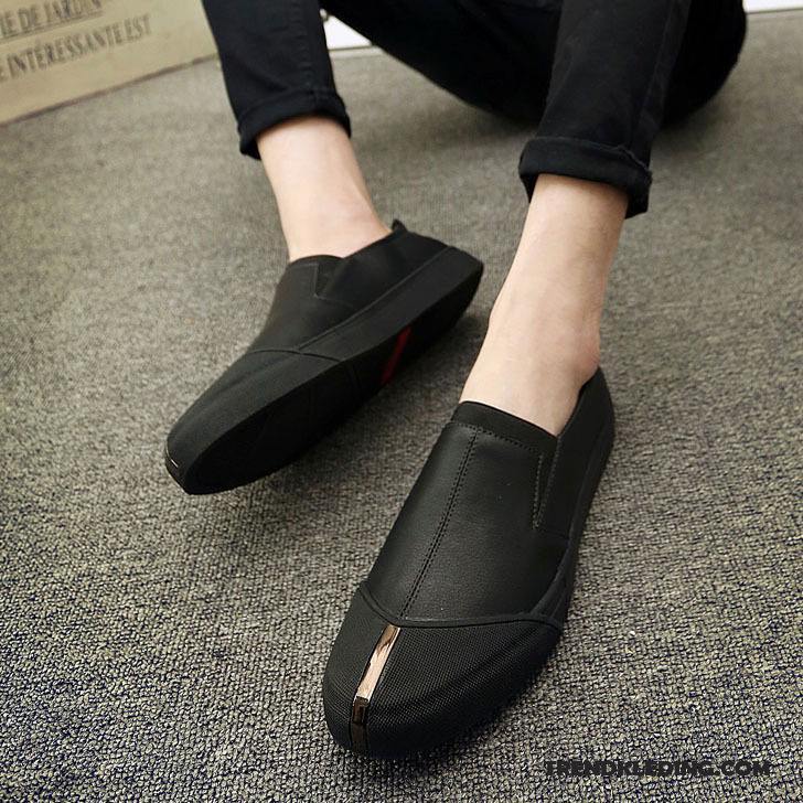 Mocassins Heren Schoenen Brits Trend Loafers Leren Schoenen Bootschoenen Zwart