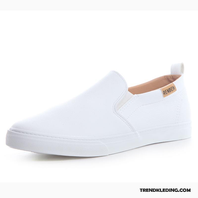 Mocassins Heren Schoenen Slip On Loafers Zomer Mannen Trend Wit