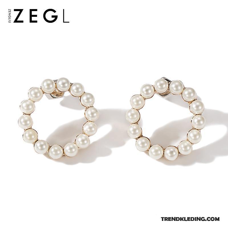 Oorbellen Dames Trend Eenvoudig Elegante Persoonlijkheid Mode Parel Wit