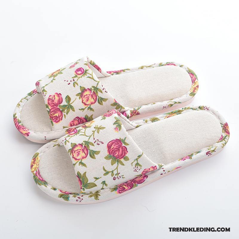 Pantoffels Dames Binnen Zomer Lovers Vrouwen Slippers Mannen Beige