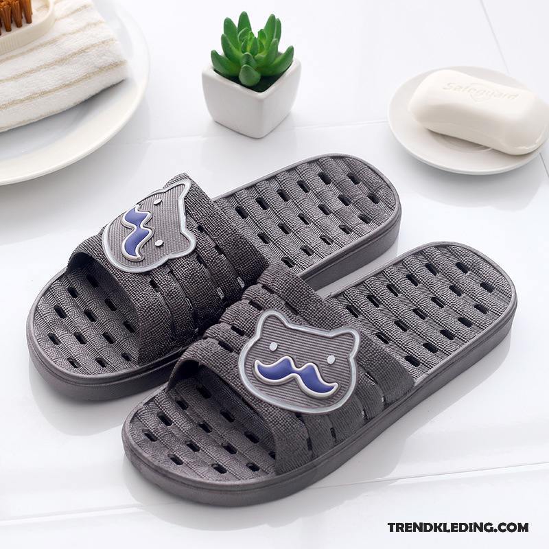 Pantoffels Heren Antislip Zomer Slippers Badkamer Lovers Mannen Grijs