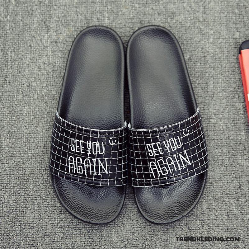 Pantoffels Heren Badkamer Binnen Slippers Vrouwen Trend Zomer Zwart