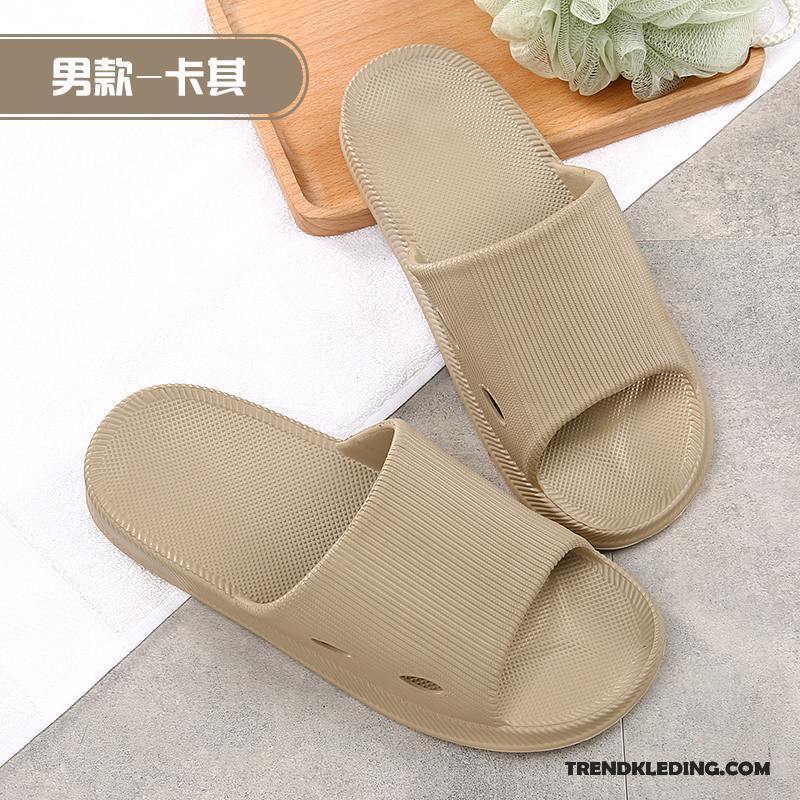 Pantoffels Heren Slippers Antislip Dikke Zool Badkamer Mannen Zomer Kaki