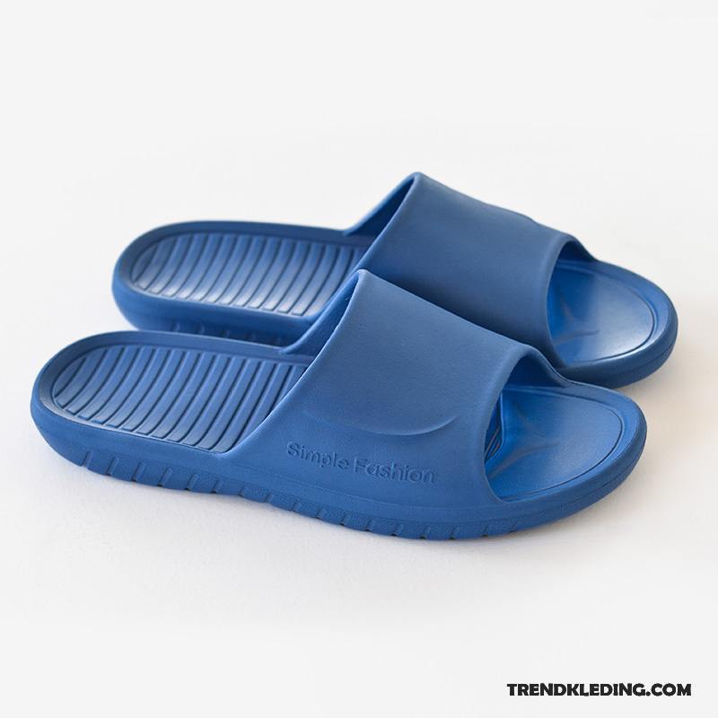 Pantoffels Heren Slippers Mannen Zomer Lovers Antislip Zachte Zolen Blauw