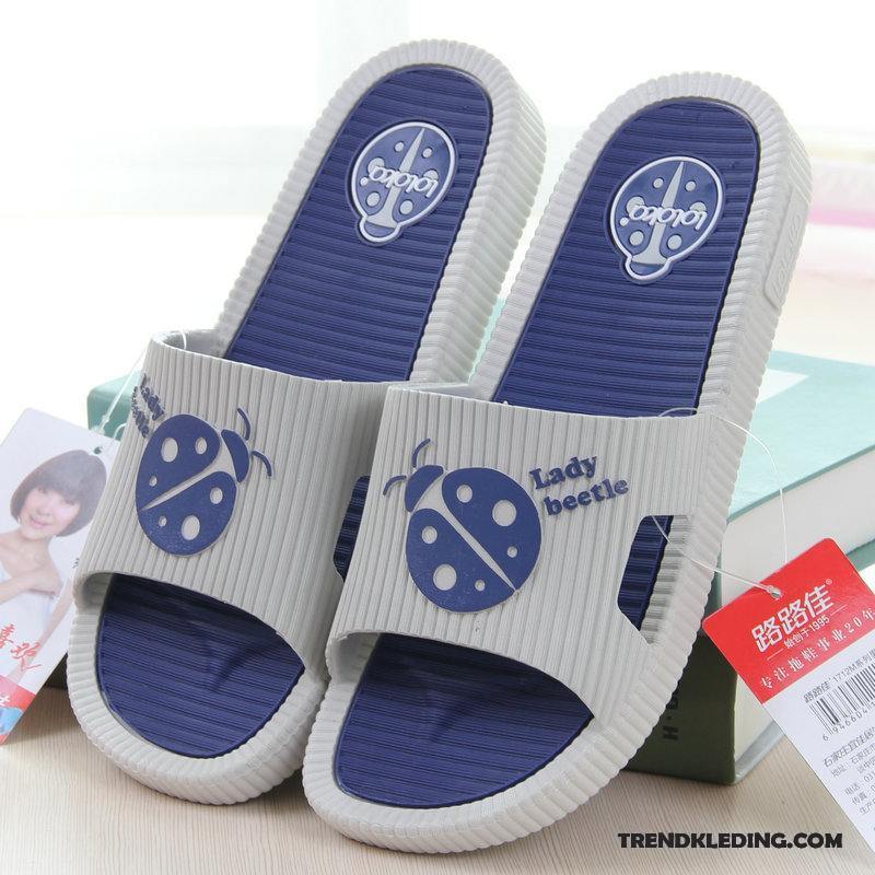 Pantoffels Heren Zomer Antislip Badkamer Dikke Zool Binnen Slippers Grijs