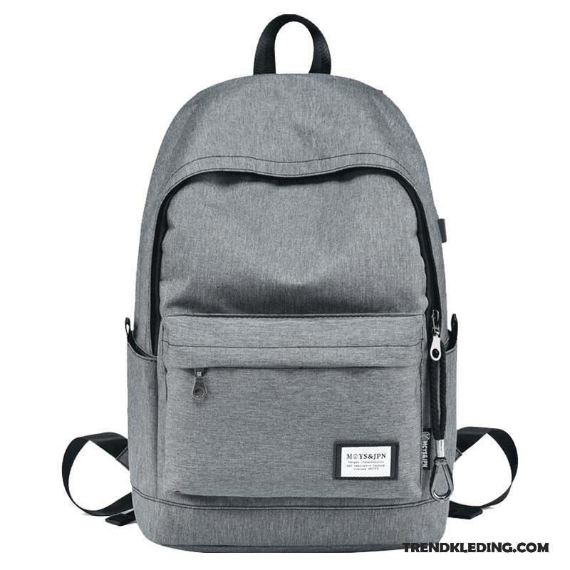 Rugzak Heren Campus Casual Gemiddelde Schooltas De Middelbare School Student Grijs