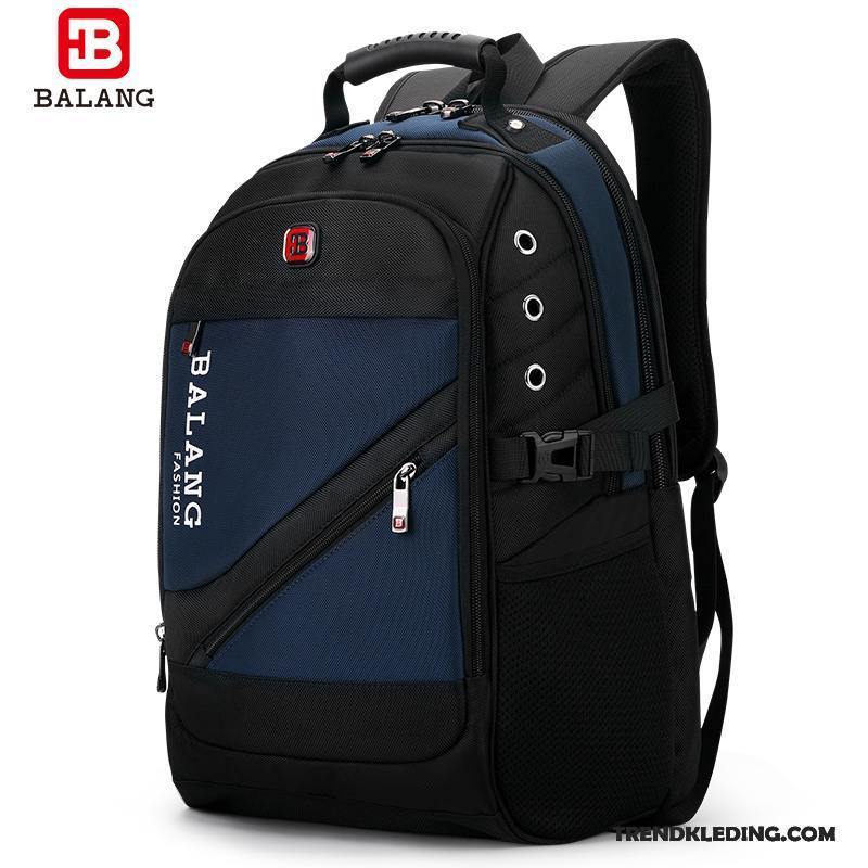 Rugzak Heren Computer Tas De Middelbare School Grote Capaciteit Schooltas Reizen Mode Donkerblauw