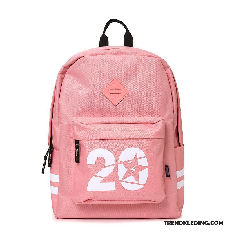 Rugzak Heren Mode Trend Student Tas Casual Dames Roze