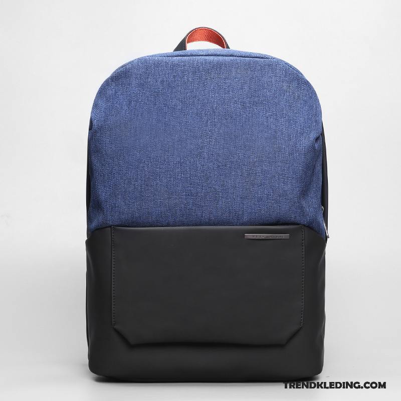 Rugzak Heren Origineel Student Mode Schooltas Casual Elke Dag Donkerblauw