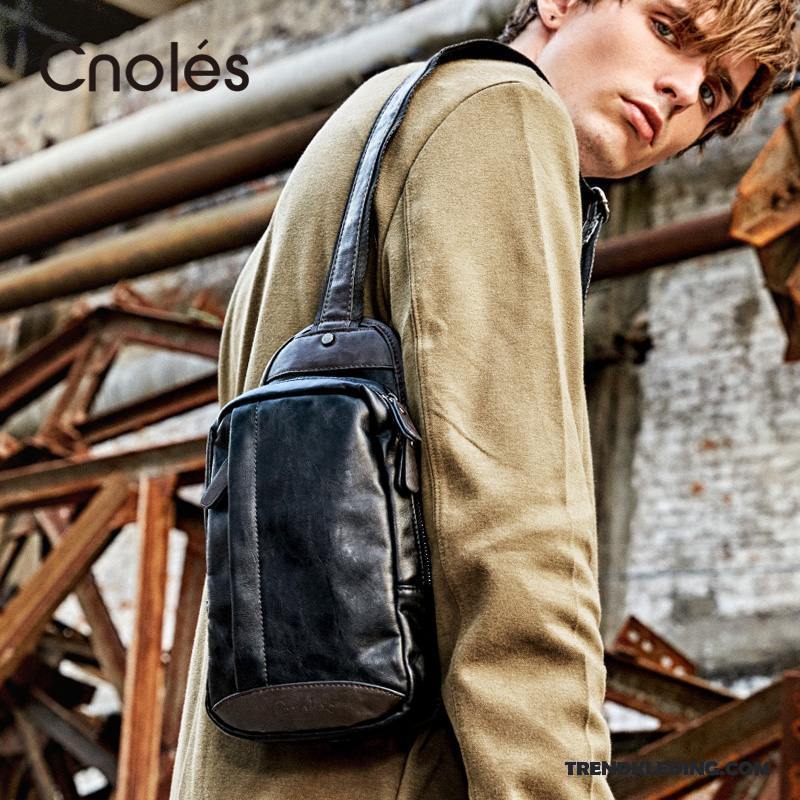 Schoudertas Heren Messenger Tas Rugzak Sport Casual Student Heuptas Zwart