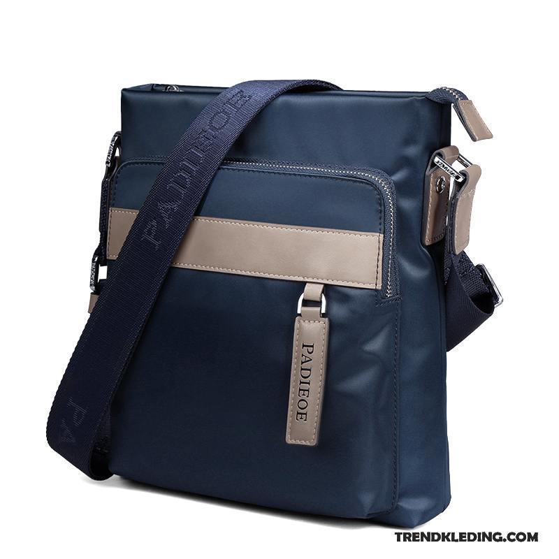 Schoudertas Heren Nieuw Trend Canvas Messenger Tas Business Casual Donkerblauw