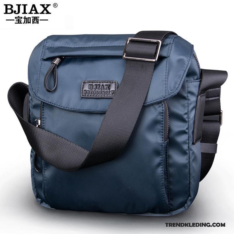 Schoudertas Heren Oxford Messenger Tas Canvas Doek Mini Rugzak Donkerblauw