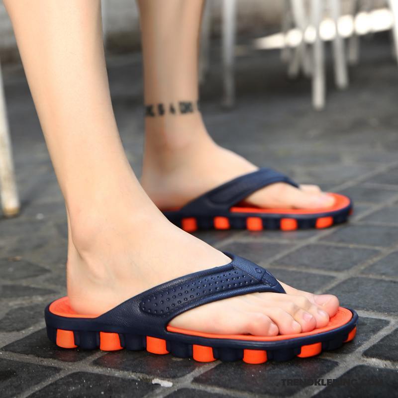 Slippers Heren Outdoor Pantoffels 2018 Binnen Ademende Antislip Blauw Zandkleur Oranje