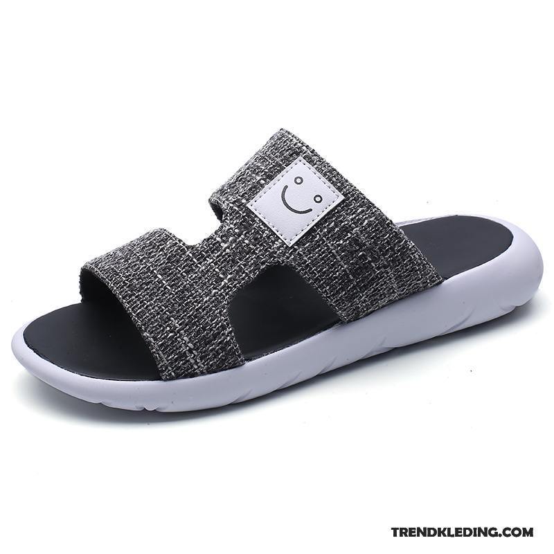 Slippers Heren Sandaal Schoenen Mannen Trend Casual Outdoor Zandkleur Grijs