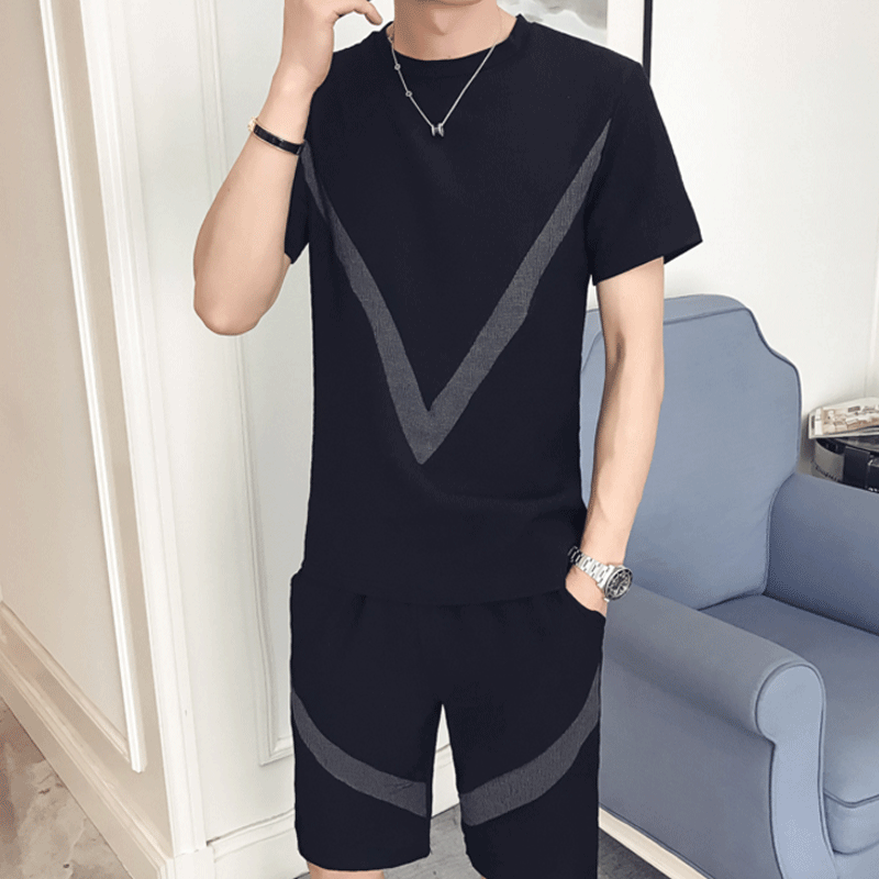 Sportkleding Heren T-shirts Trend Korte Mouw Ronde Hals 2018 Trendy Merk Zwart