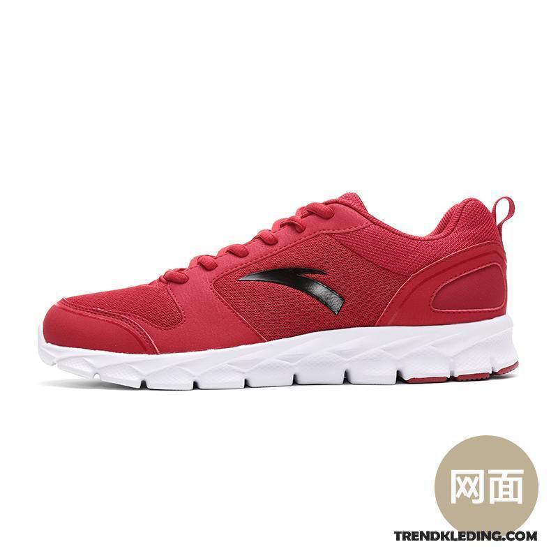 Sportschoenen Heren Slijtvastheid Casual Loopschoenen Leer Leren Schoenen Reis Rood