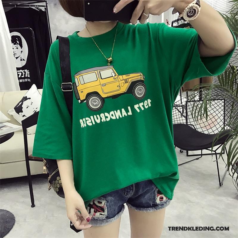 T-shirt Dames T-shirts Losse Zomer Trend Jasje Student Groen