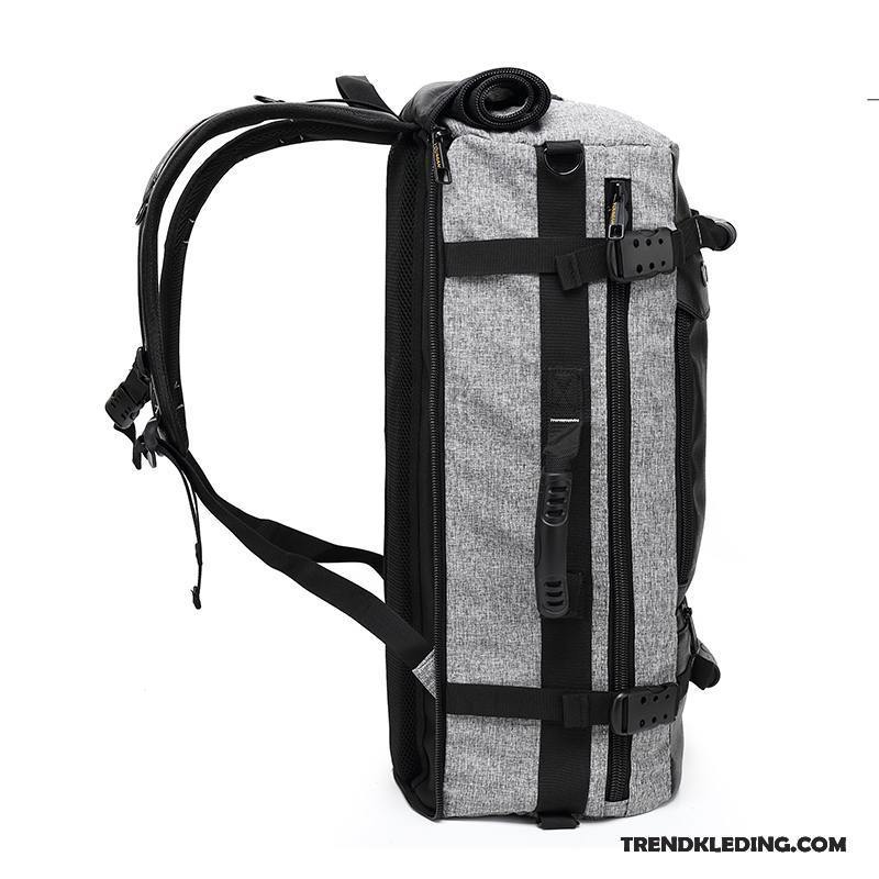 Wandelrugzak Heren Grote Capaciteit Casual Tas Outdoor Reizen Reis Grijs Licht