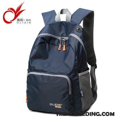 Wandelrugzak Heren Outdoor Ultra Licht Schooltas Lichte Vouw Dames Donkerblauw