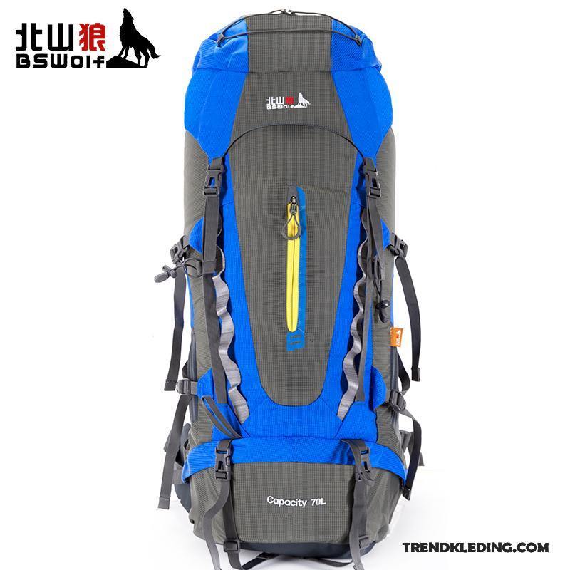 Wandelrugzak Heren Reizen Waterdicht Sport Alpinisme Wandelen Reis Blauw