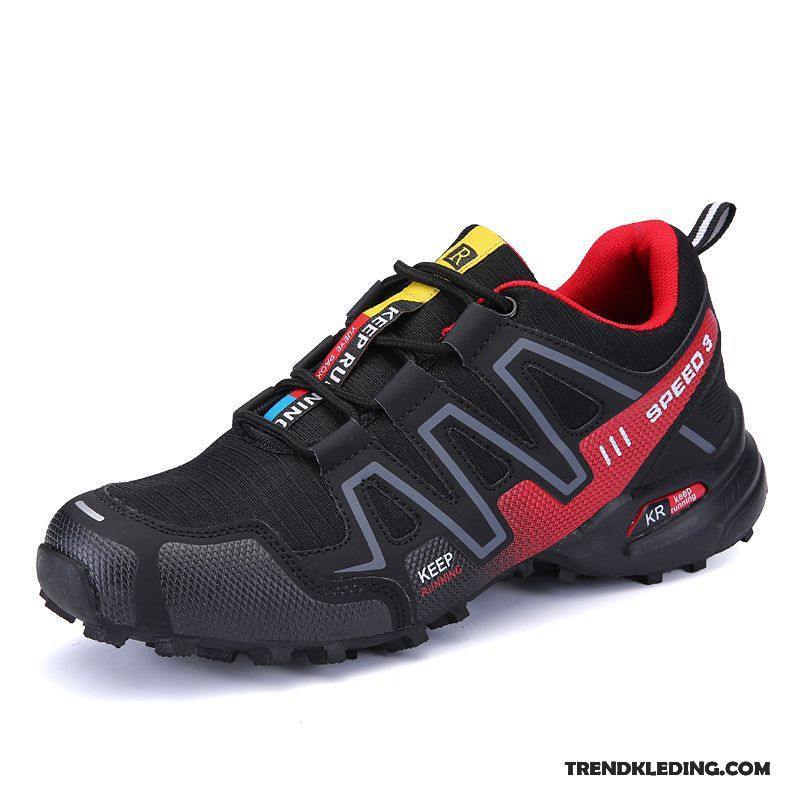 Wandelschoenen Heren Trend Outdoor Mannen Brits Student Sport Rood Zwart